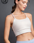 RAE MODE PLUS SIZE BUTTER SPORTS BRA WITH ADJUSTABLE STRAP