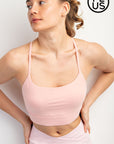 RAE MODE PLUS SIZE BUTTER SPORTS BRA WITH ADJUSTABLE STRAP