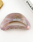 TheDivaSoap - Purple Acetate Hair Clip, Hollow Half-Moon Claw Clip