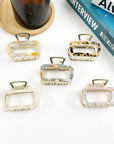 TheDivaSoap - Square Acetate Metal Clip Colorful Hair Clip