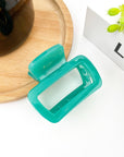 Square Thickened Hair Clip,Green Series Claw Clip