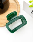 Square Thickened Hair Clip,Green Series Claw Clip
