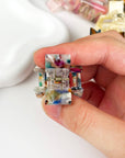 TheDivaSoap - Small Square Claw Clips,Acetate Small Hair Clip