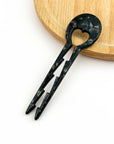 Heart Hairpin, Acetate Hair Stick with Anti-Slip Teeth