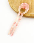 Heart Hairpin, Acetate Hair Stick with Anti-Slip Teeth