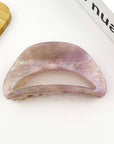 TheDivaSoap - Purple Acetate Hair Clip, Hollow Half-Moon Claw Clip