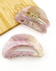 TheDivaSoap - Purple Acetate Hair Clip, Hollow Half-Moon Claw Clip