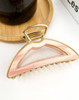 Acetate Metal Half Circle Hair Claw Clip