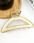 Acetate Metal Half Circle Hair Claw Clip