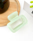 Square Thickened Hair Clip,Green Series Claw Clip