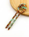 Heart Hairpin, Acetate Hair Stick with Anti-Slip Teeth