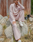Rae Mode RIB BRUSHED QUARTER ZIP PULLOVER