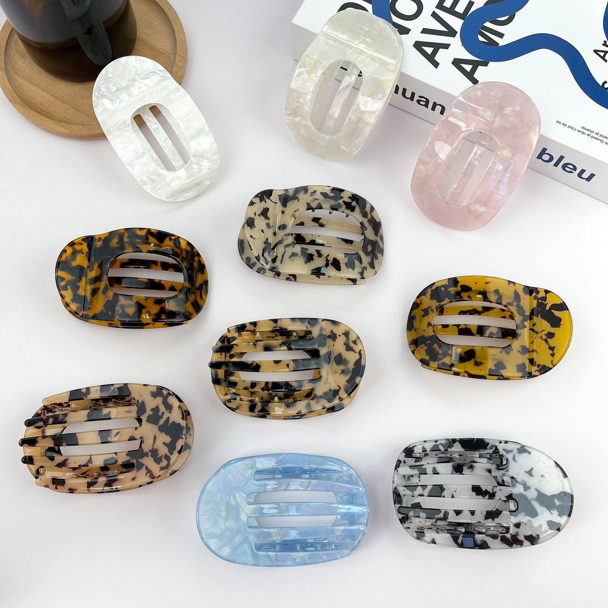 TheDivaSoap - Flat Round Hair Clip, Spring and Autumn Claw Clip
