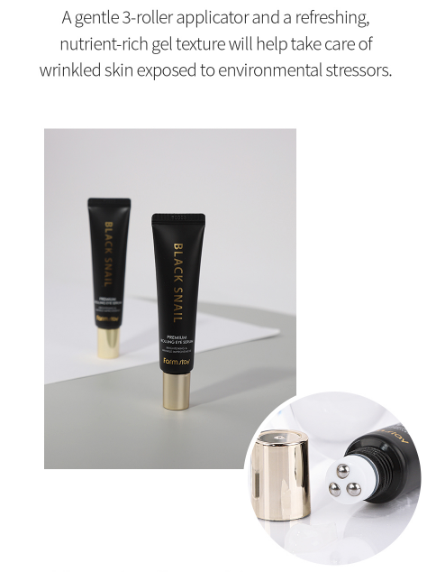 Best Beauty Group - FARMSTAY Black Snail Premium Rolling Eye Serum