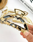 Acetate Metal Half Circle Hair Claw Clip
