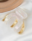 Small Pumpkin Acetate Hair Claw Clip, Eco-Friendly
