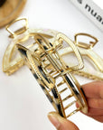 Acetate Metal Half Circle Hair Claw Clip