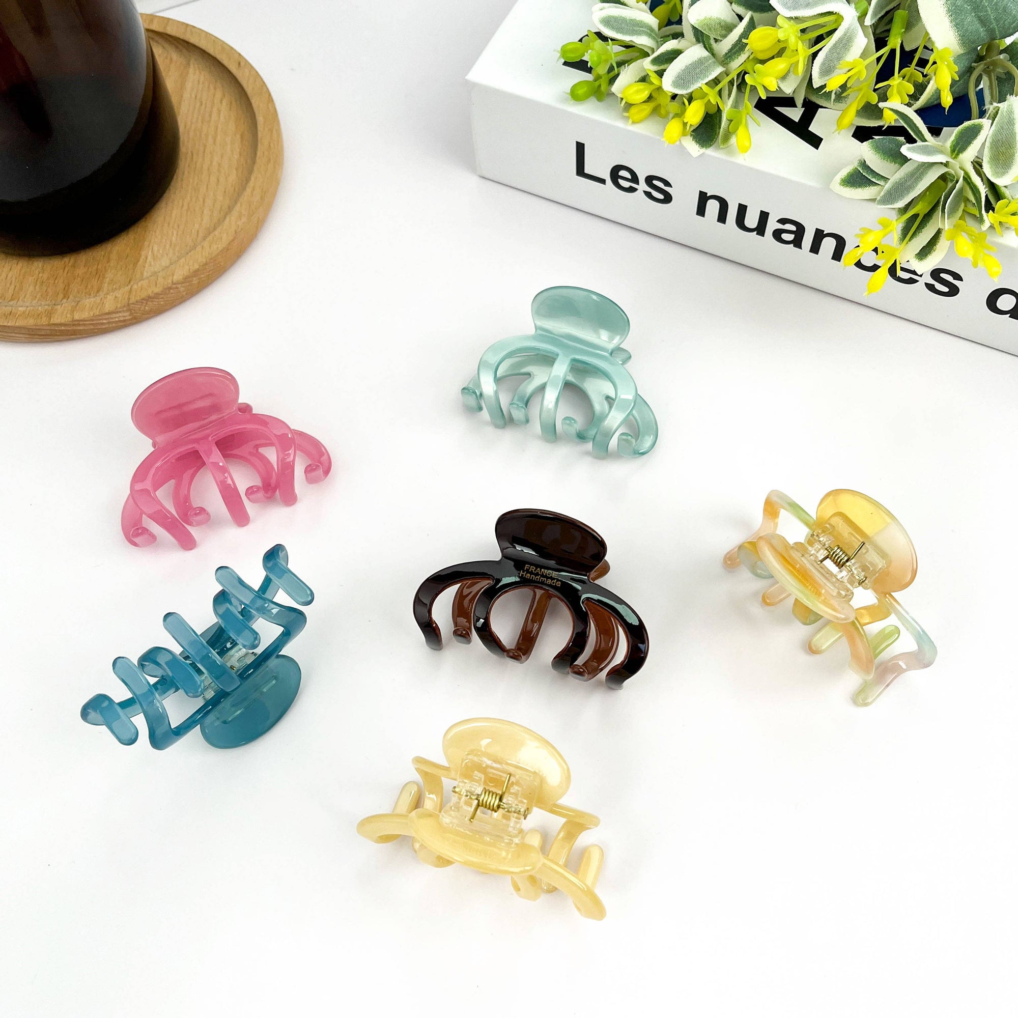 Small Pumpkin Acetate Hair Claw Clip, Eco-Friendly