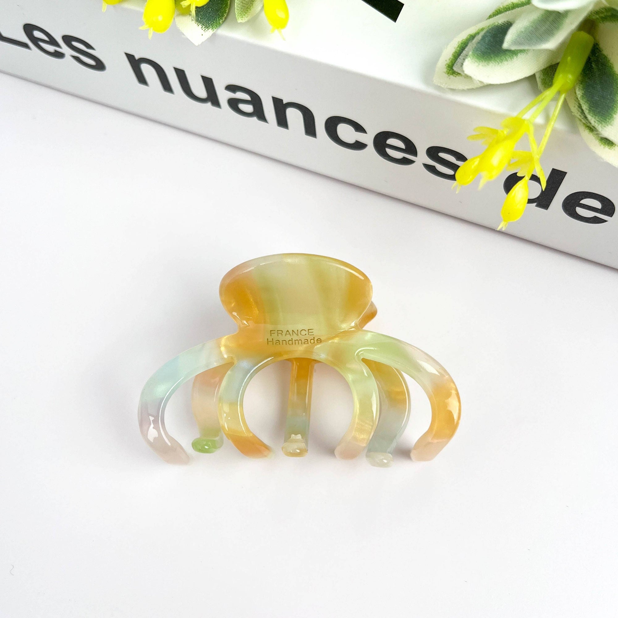Small Pumpkin Acetate Hair Claw Clip, Eco-Friendly