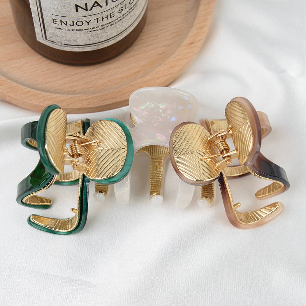 Small Pumpkin Acetate Hair Claw Clip, Eco-Friendly