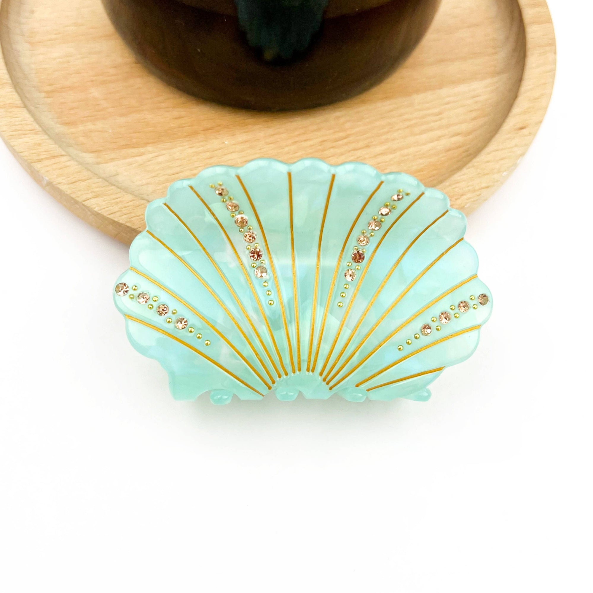 TheDivaSoap - Crystal Shell Claw Clip, Ocean Creatures Hair Clip