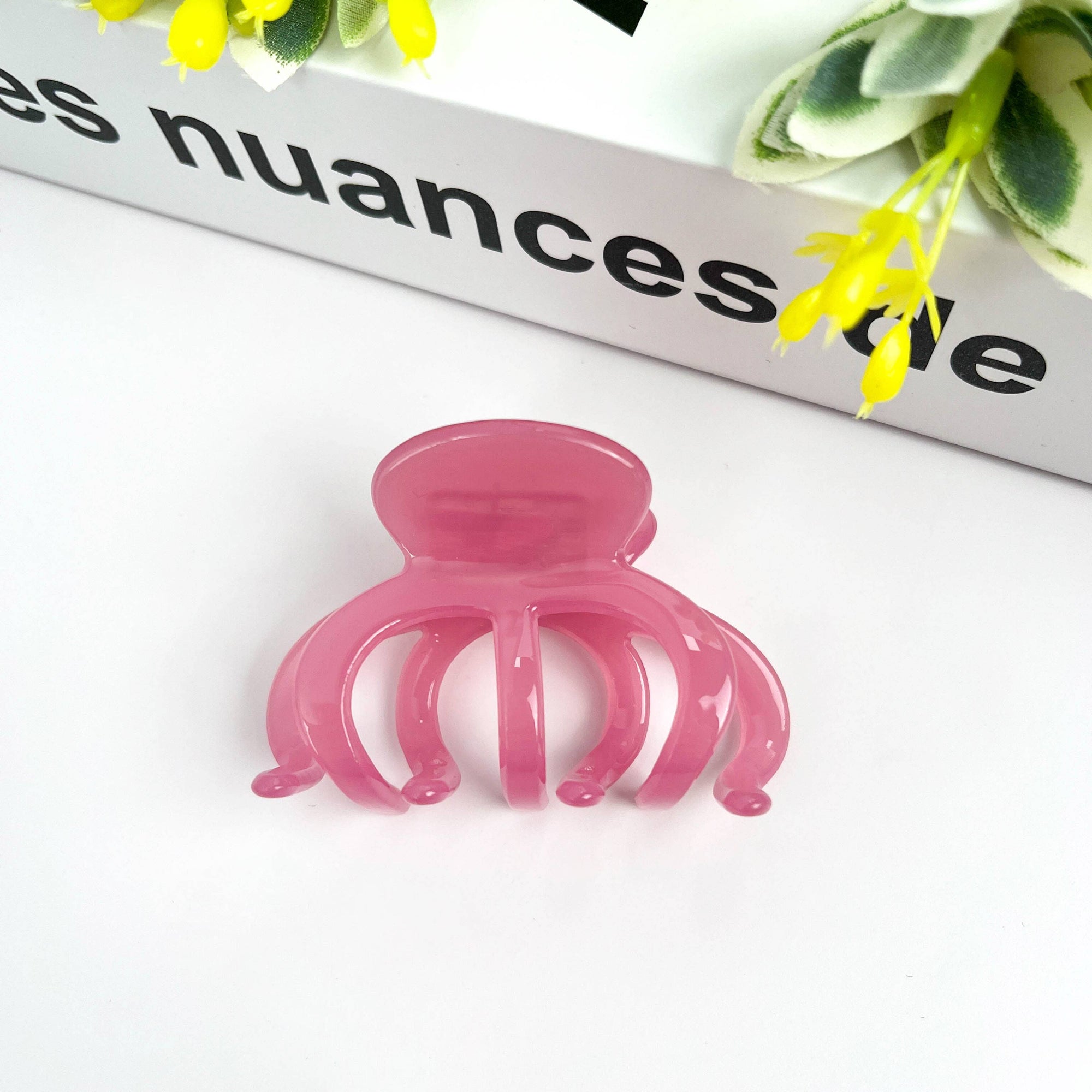 Small Pumpkin Acetate Hair Claw Clip, Eco-Friendly