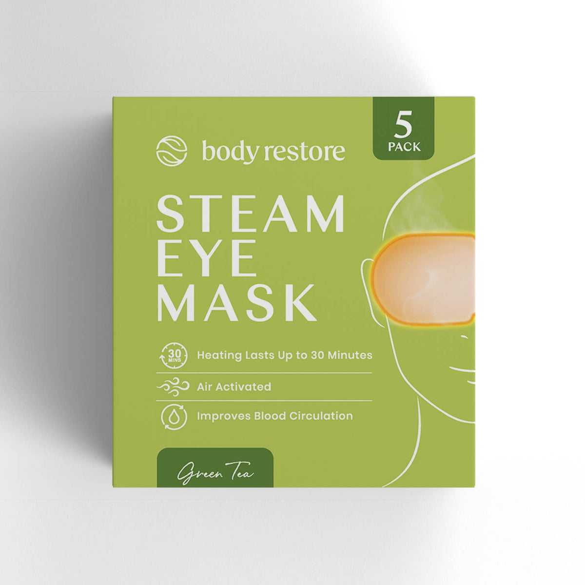Best Beauty Group - BODY RESTORE Steam Eye Mask Spa Relax Five Packs or Single