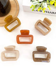 TheDivaSoap - Square Thickened Hair Clip, Brown Series Claw Clip