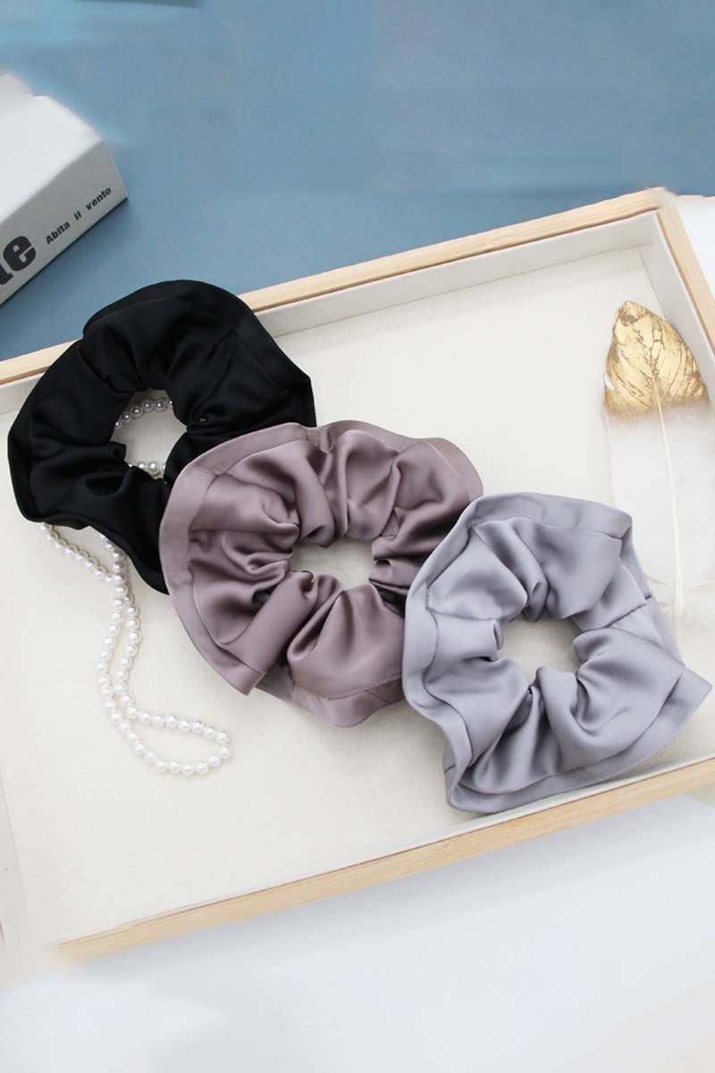 ACCITY - MALIST  SENSE SILK SOLID COLOR SCRUNCHIE_CWAHA0179