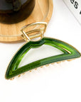 Acetate Metal Half Circle Hair Claw Clip