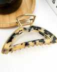 Acetate Metal Half Circle Hair Claw Clip