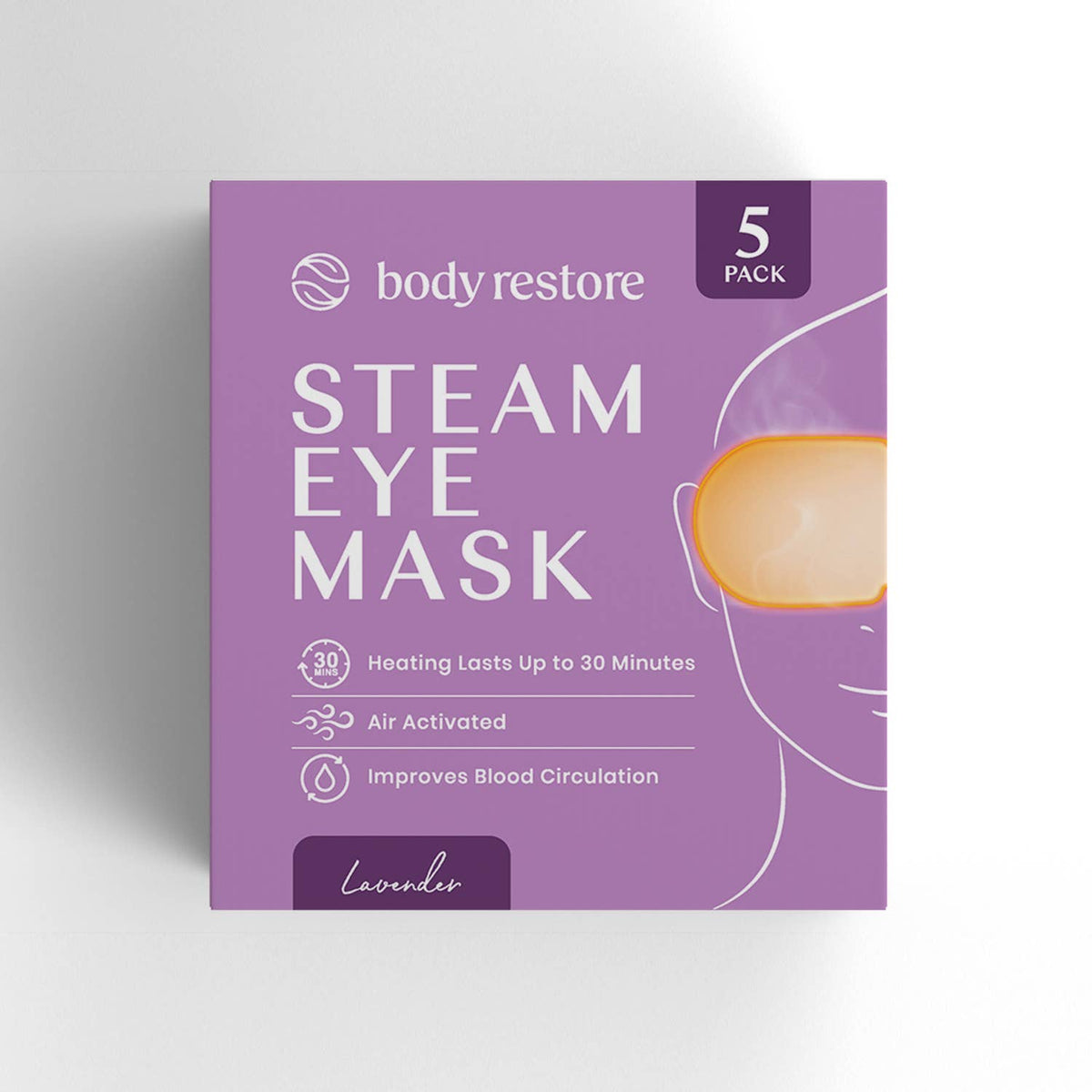 Best Beauty Group - BODY RESTORE Steam Eye Mask Spa Relax Five Packs or Single