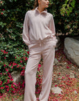 Rae Mode RIB BRUSHED QUARTER ZIP PULLOVER