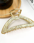Acetate Metal Half Circle Hair Claw Clip