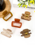 TheDivaSoap - Square Thickened Hair Clip, Brown Series Claw Clip
