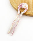 Heart Hairpin, Acetate Hair Stick with Anti-Slip Teeth