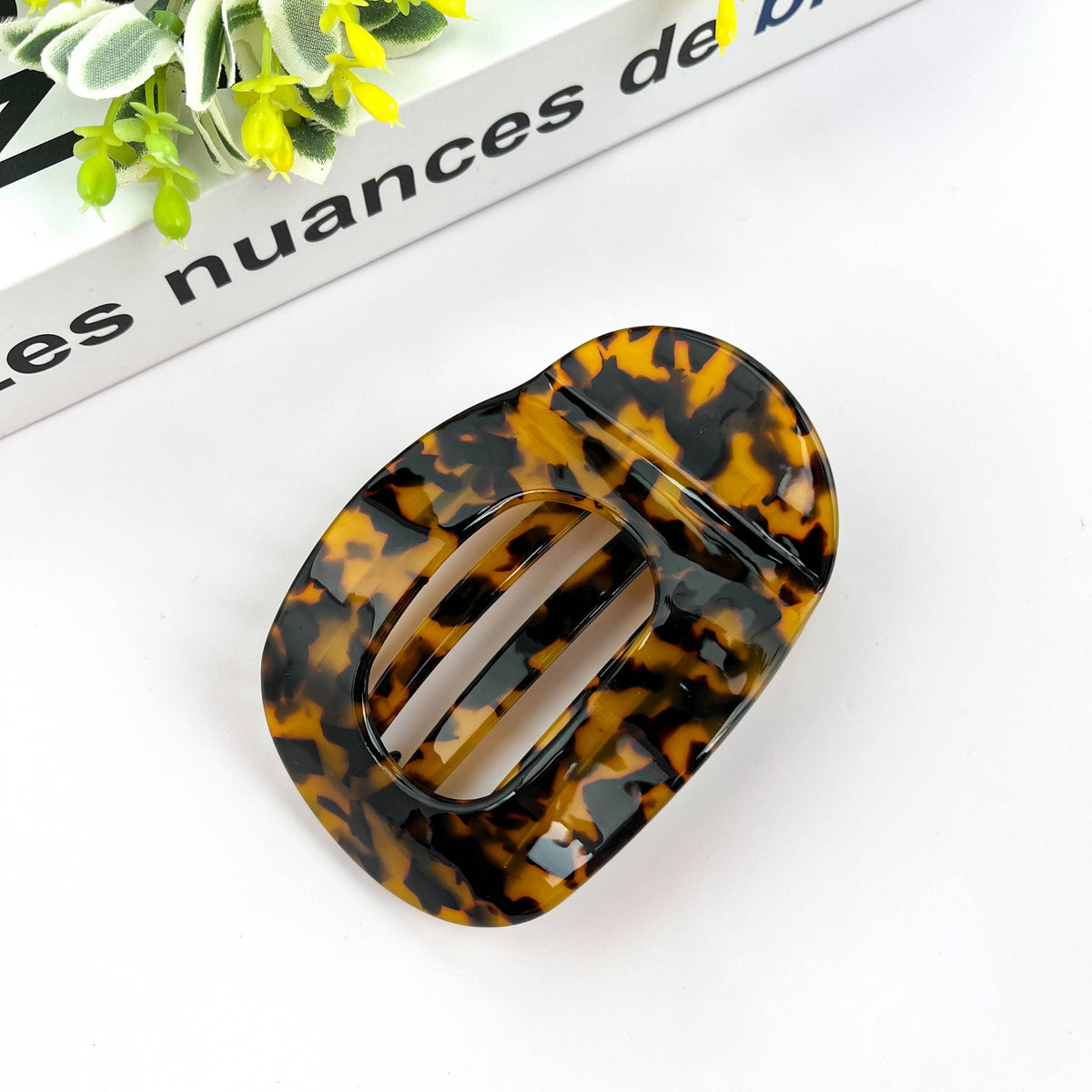 TheDivaSoap - Flat Round Hair Clip, Spring and Autumn Claw Clip