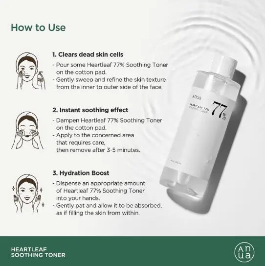 ANUA Heartleaf 77% Soothing Toner Vegan MINI