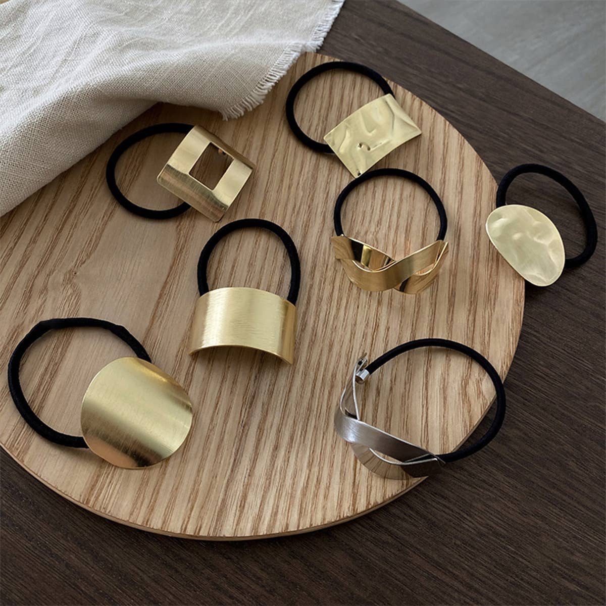 ACCITY - SIMPLE BRUSHED TEMPERAMENT HAIR SCRUNCHIES_CWAHA2661