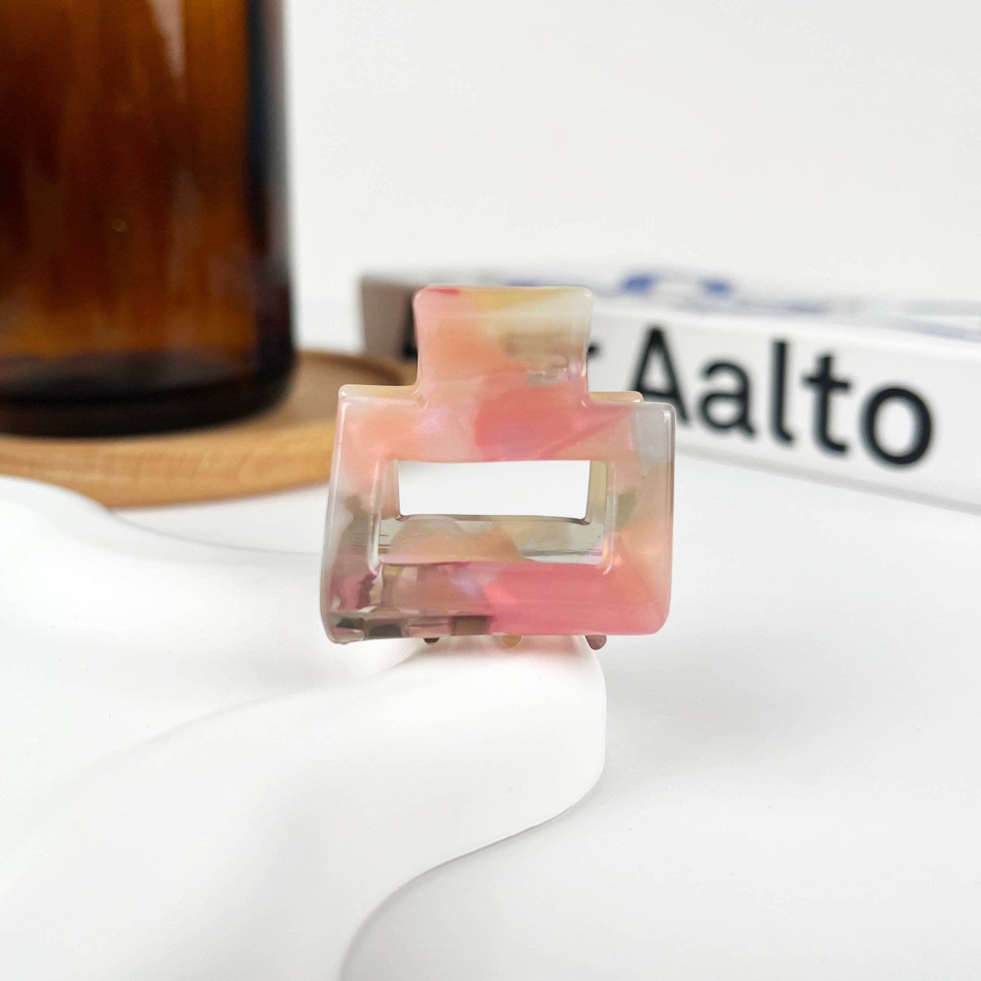 TheDivaSoap - Small Square Claw Clips,Acetate Small Hair Clip