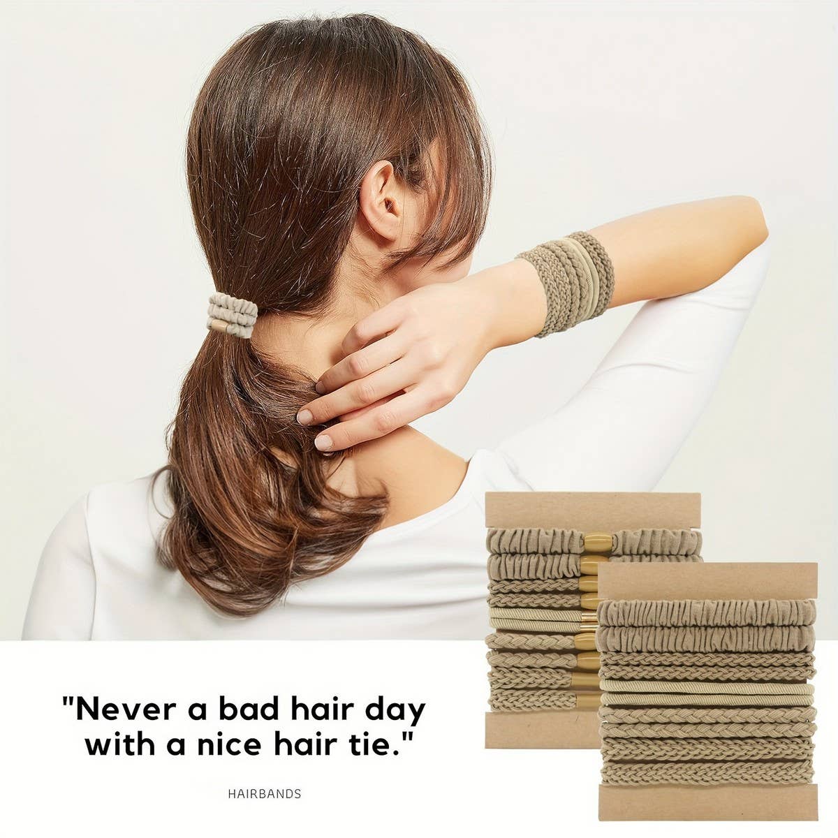 ACCITY - HIGH ELASTIC PONYTAIL CARD SET HAIR RING_CWAHA2720