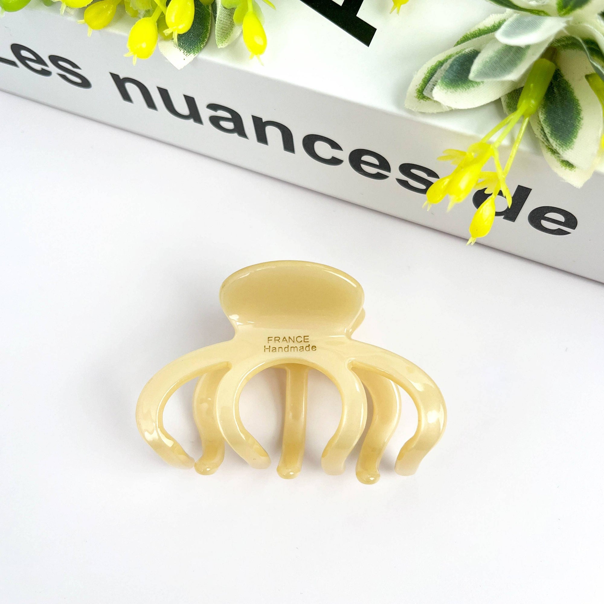 Small Pumpkin Acetate Hair Claw Clip, Eco-Friendly