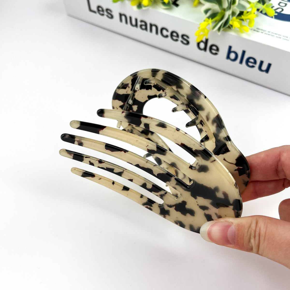 TheDivaSoap - Flat Round Hair Clip, Spring and Autumn Claw Clip