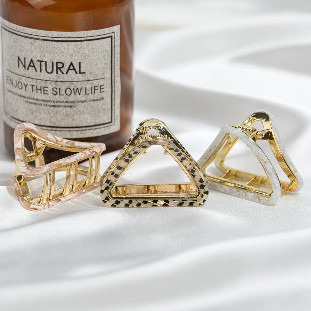 TheDivaSoap - French Minimalist Triangular Claw Clip, Eco-Friendly