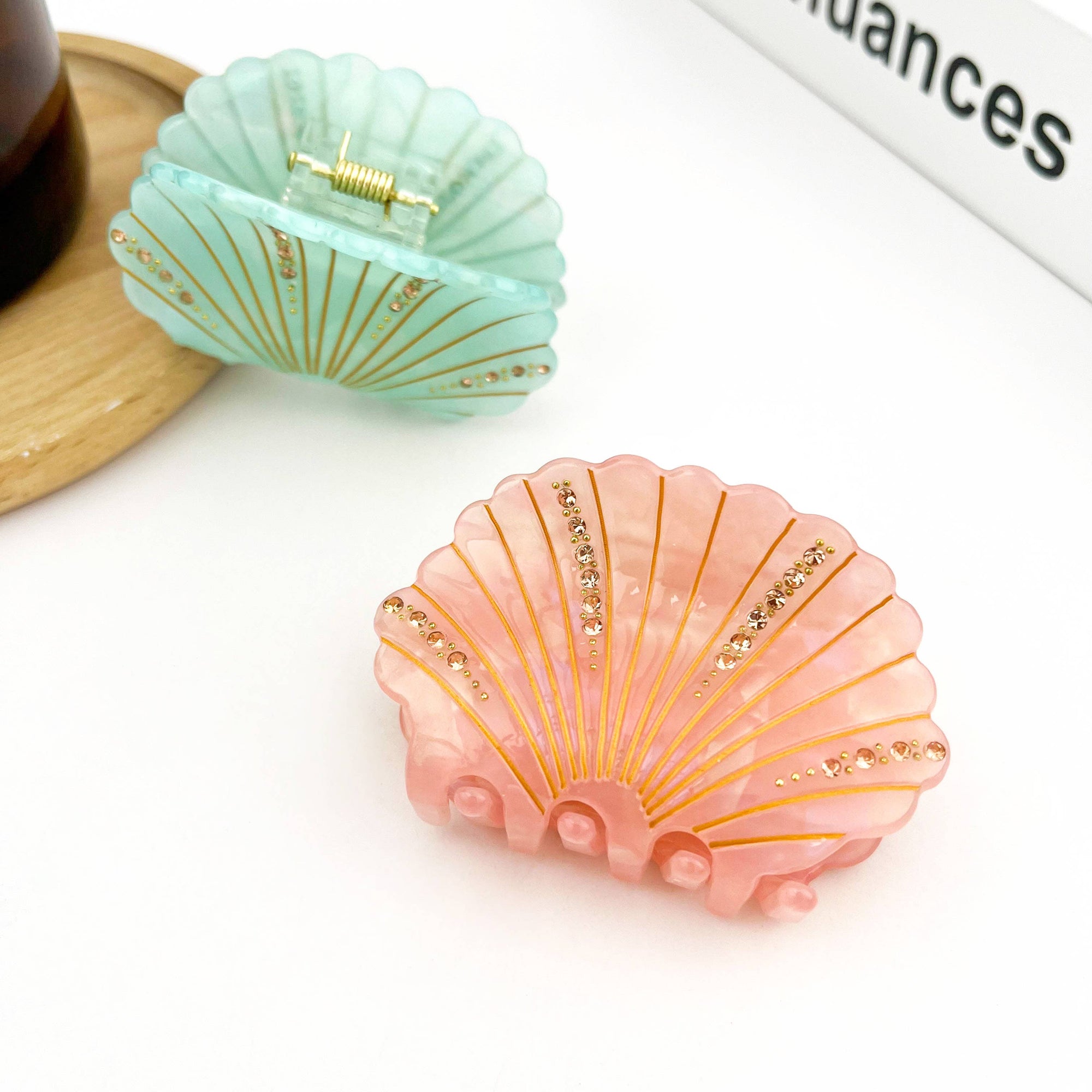 TheDivaSoap - Crystal Shell Claw Clip, Ocean Creatures Hair Clip